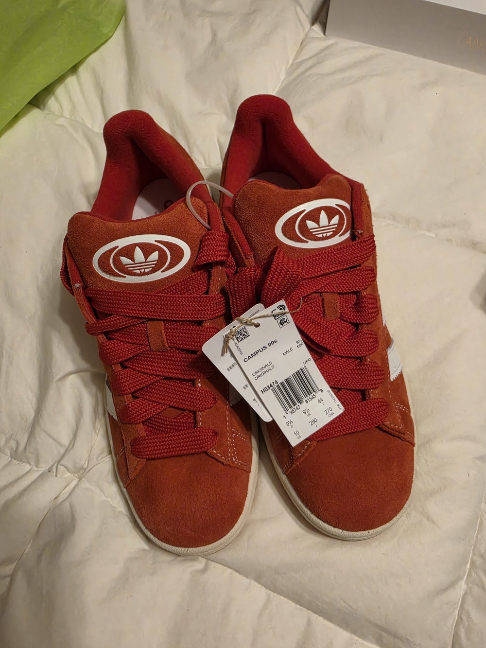 adidas Red Suede Campus Sneakers